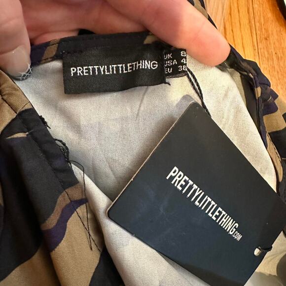 Prettylittlething Multi coloured zebra print mini dress - Picture 3 of 8